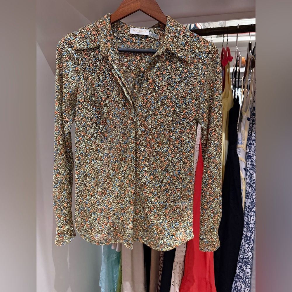 Ramy Brook Multicolor Floral Button Down Shirt